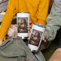 Funny Black Mona Lisa Tumbler Cup African American Pride - Wonder Print Shop