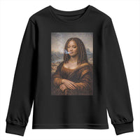 Funny Black Mona Lisa Youth Sweatshirt African American Pride - Wonder Print Shop