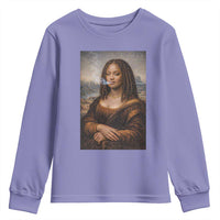 Funny Black Mona Lisa Youth Sweatshirt African American Pride - Wonder Print Shop