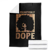 Melanin Queen Glitter Print Throw Blanket Unapologetically Dope - Wonder Print Shop