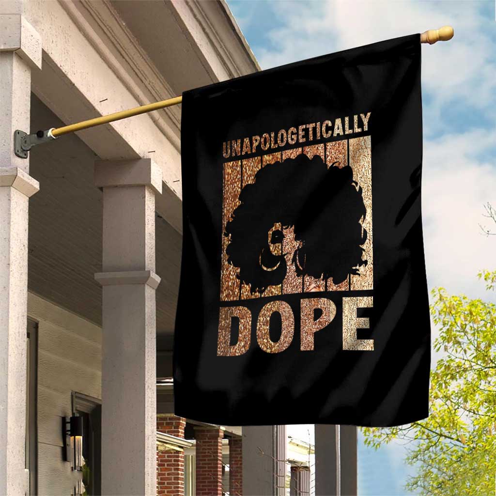 Melanin Queen Glitter Print Garden Flag Unapologetically Dope - Wonder Print Shop