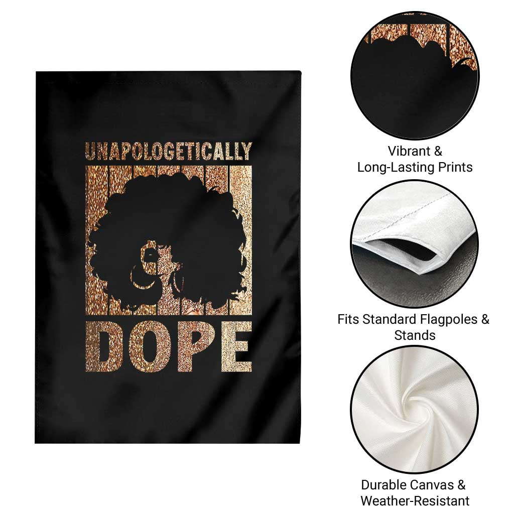 Melanin Queen Glitter Print Garden Flag Unapologetically Dope - Wonder Print Shop