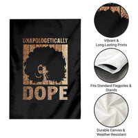 Melanin Queen Glitter Print Garden Flag Unapologetically Dope - Wonder Print Shop