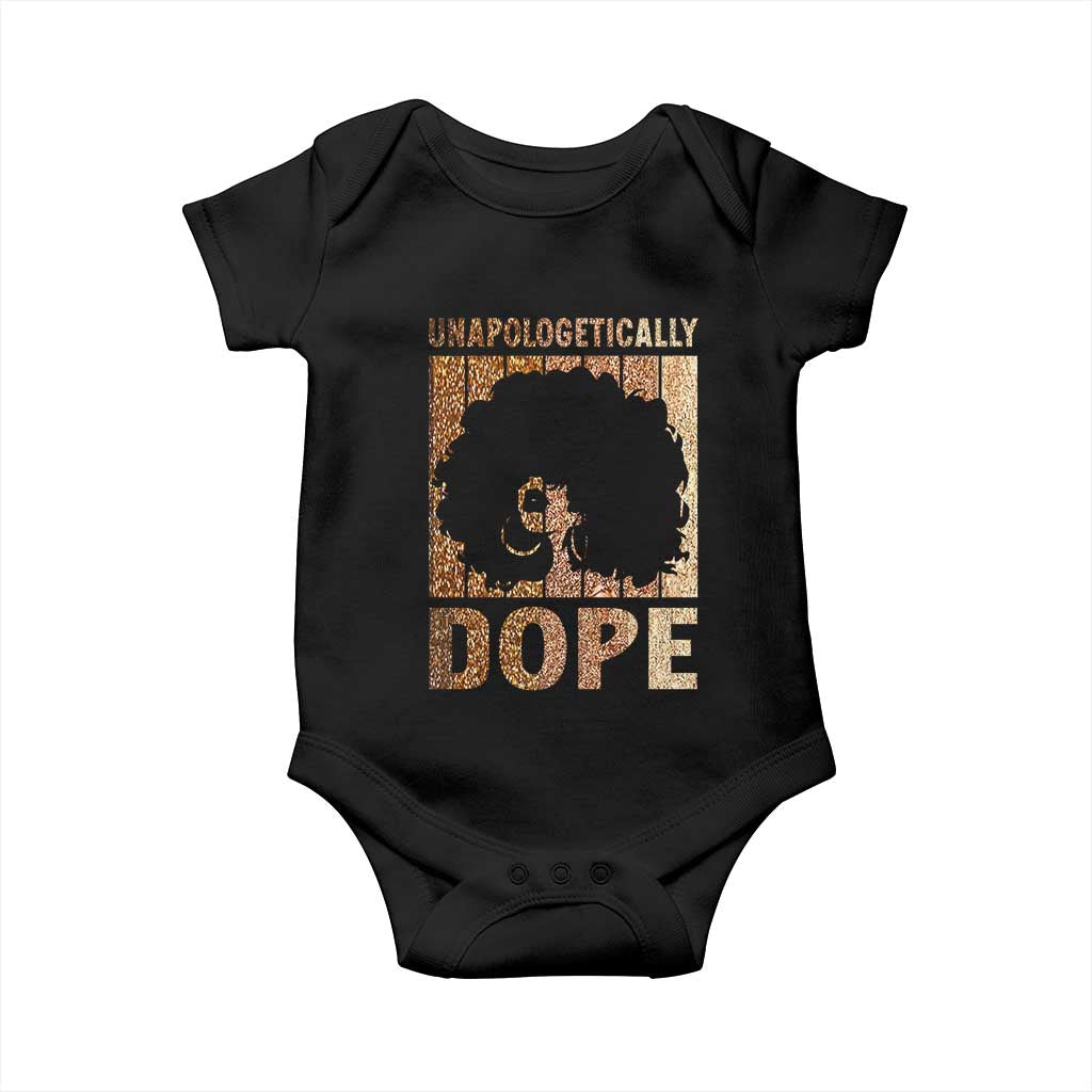 Melanin Queen Glitter Print Baby Onesie Unapologetically Dope - Wonder Print Shop