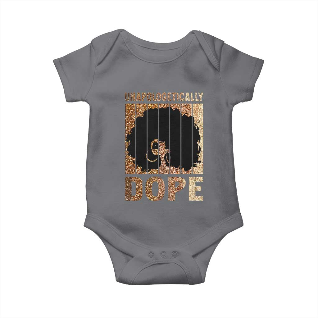 Melanin Queen Glitter Print Baby Onesie Unapologetically Dope - Wonder Print Shop