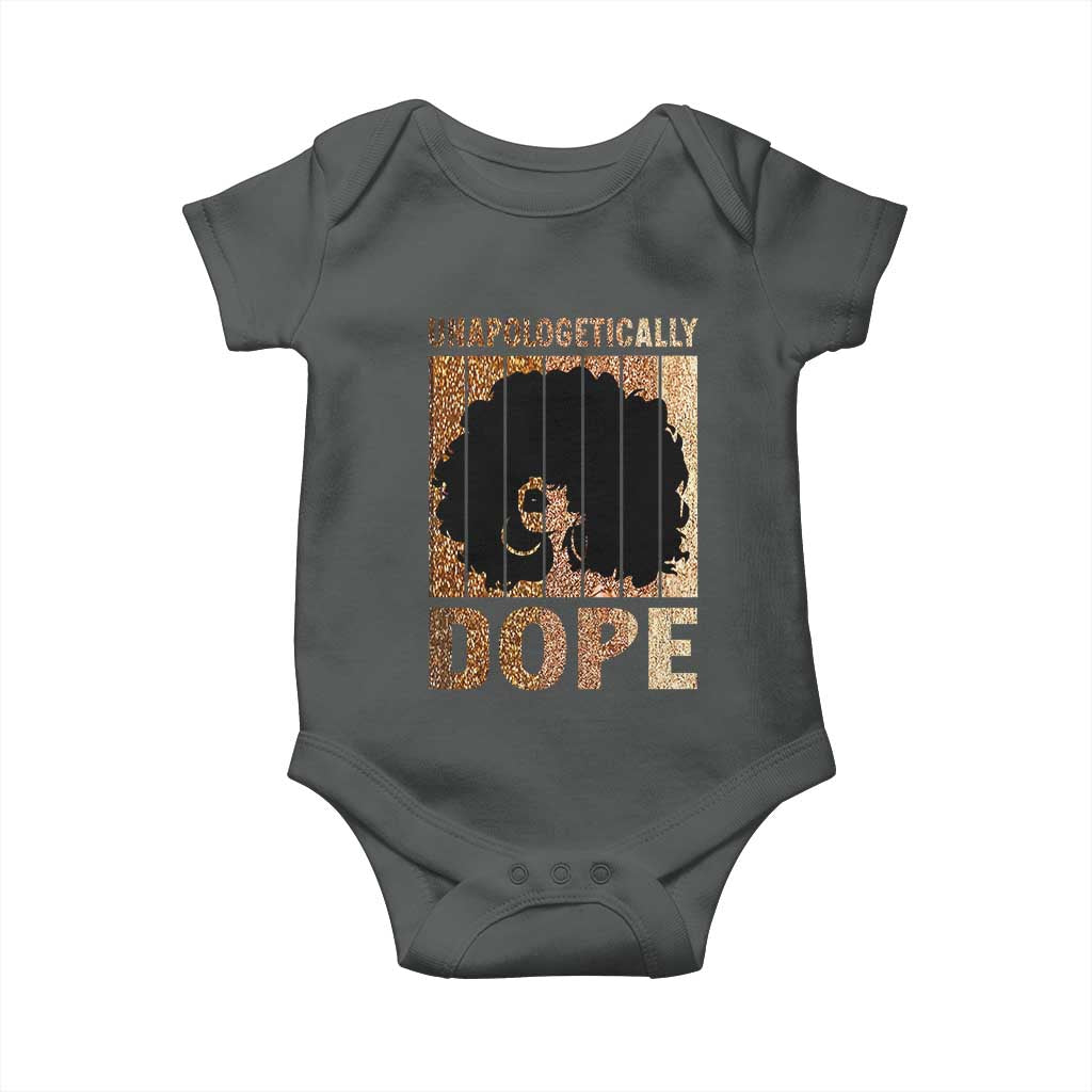 Melanin Queen Glitter Print Baby Onesie Unapologetically Dope - Wonder Print Shop
