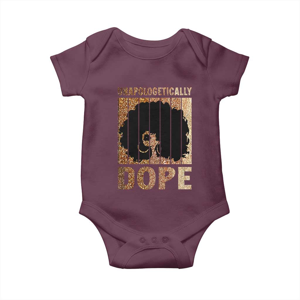 Melanin Queen Glitter Print Baby Onesie Unapologetically Dope - Wonder Print Shop