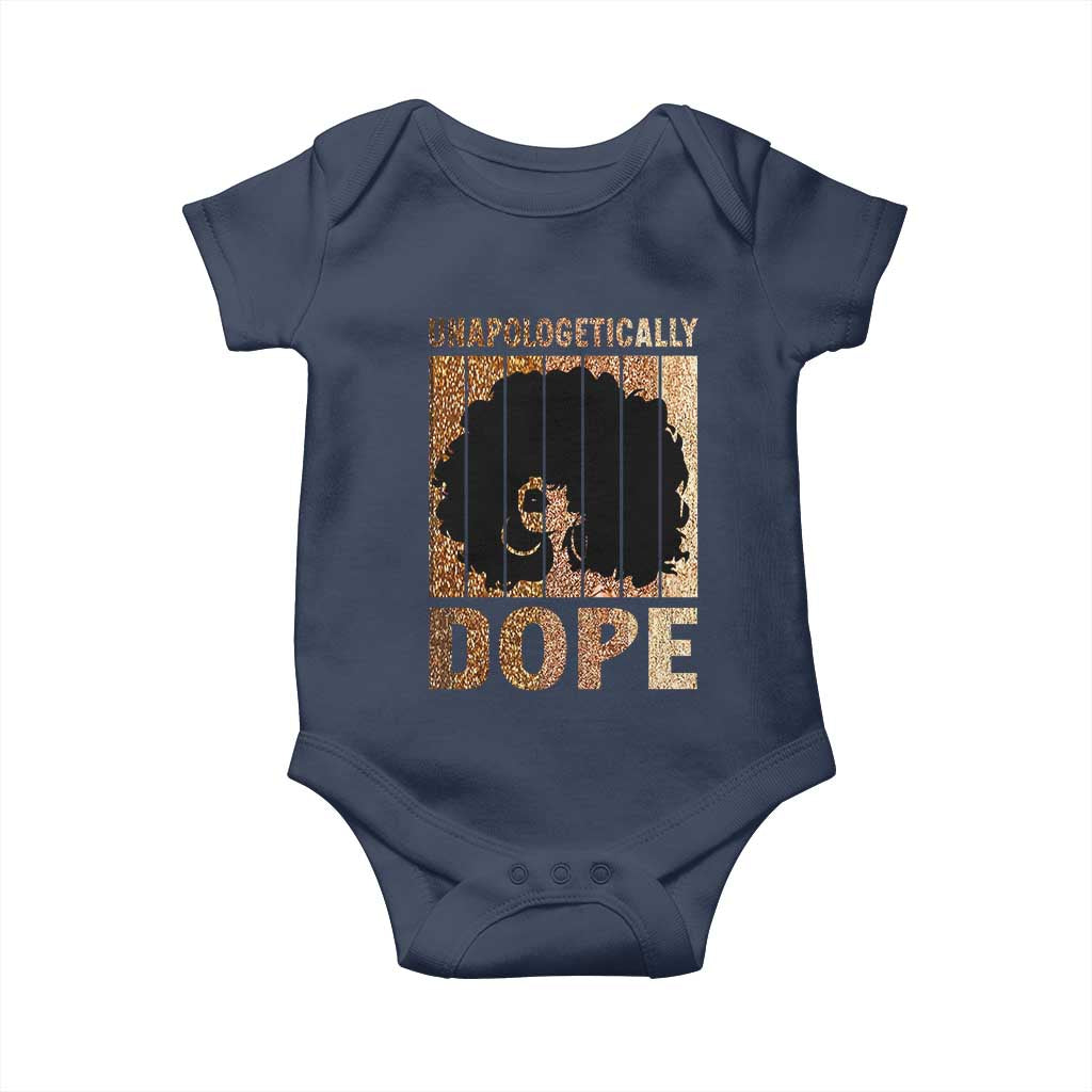 Melanin Queen Glitter Print Baby Onesie Unapologetically Dope - Wonder Print Shop
