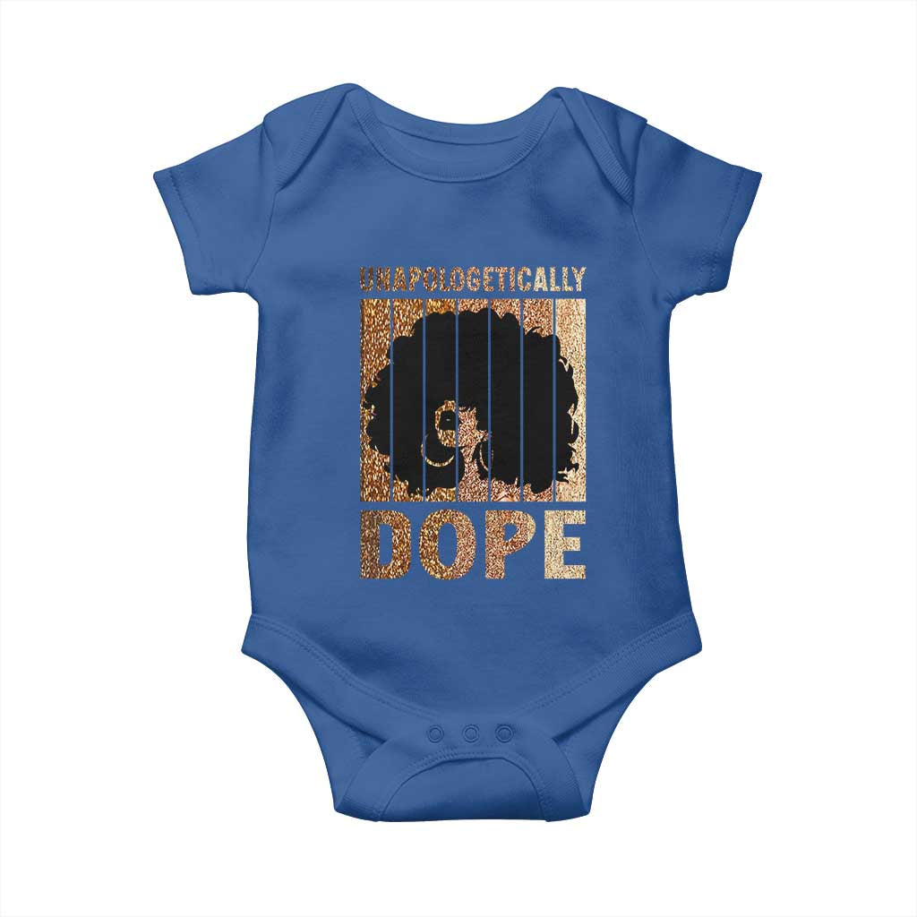 Melanin Queen Glitter Print Baby Onesie Unapologetically Dope - Wonder Print Shop