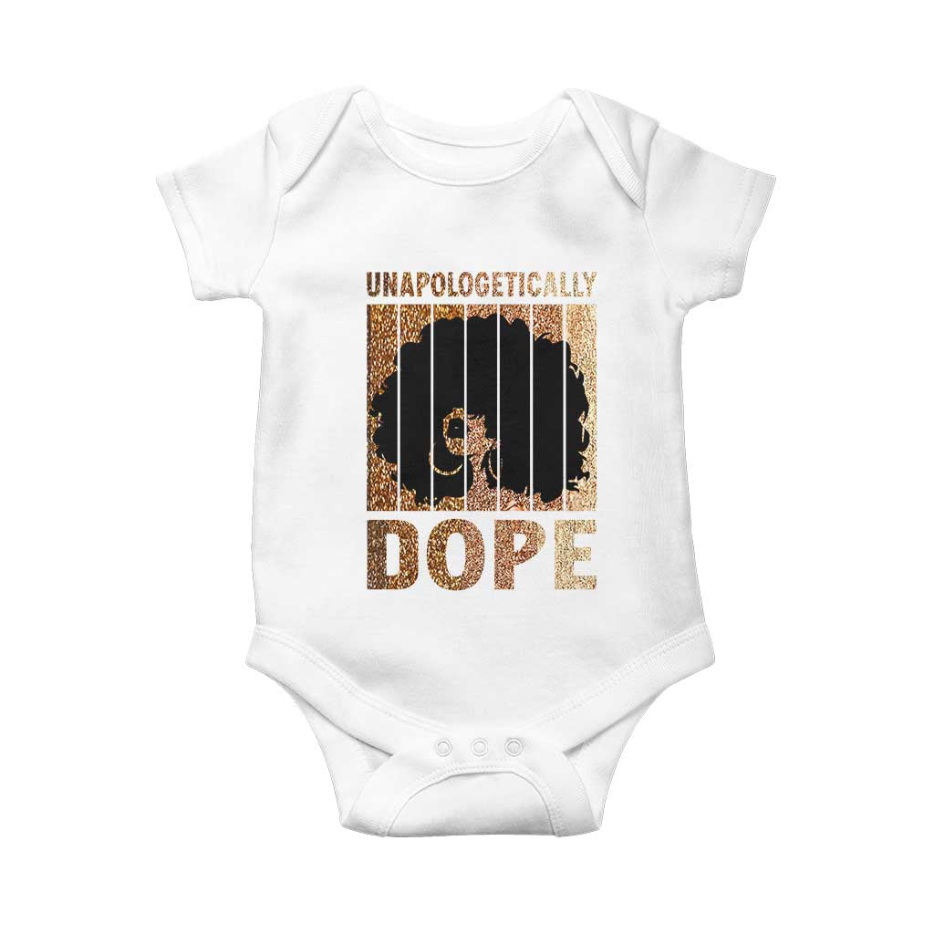 Melanin Queen Glitter Print Baby Onesie Unapologetically Dope - Wonder Print Shop