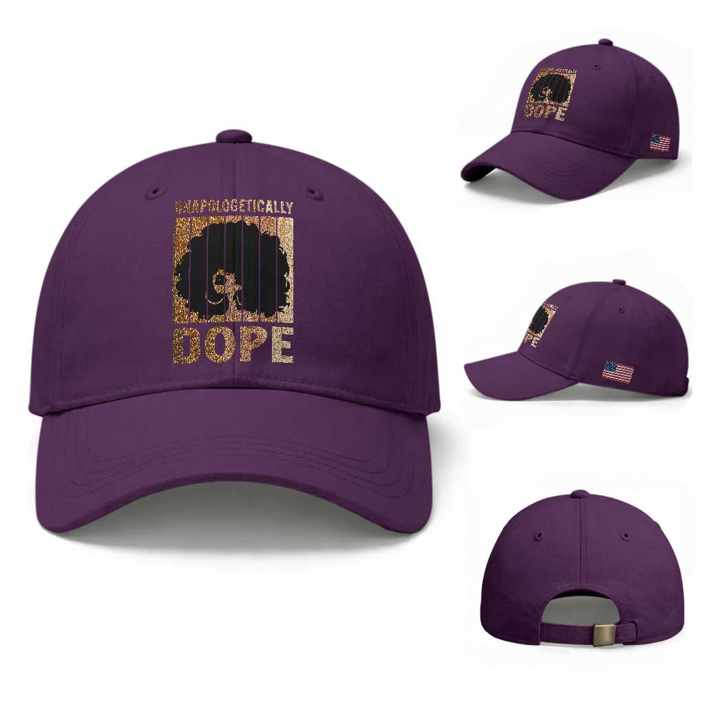 Melanin Queen Glitter Print Baseball Cap Unapologetically Dope