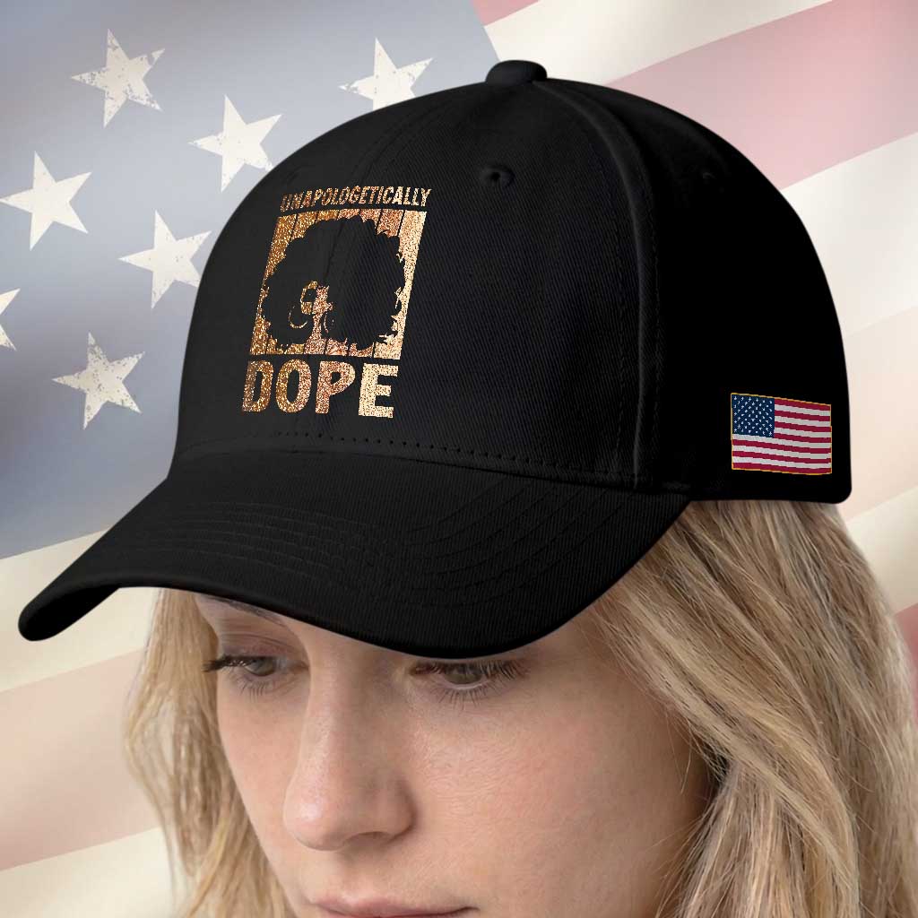 Melanin Queen Glitter Print Baseball Cap Unapologetically Dope