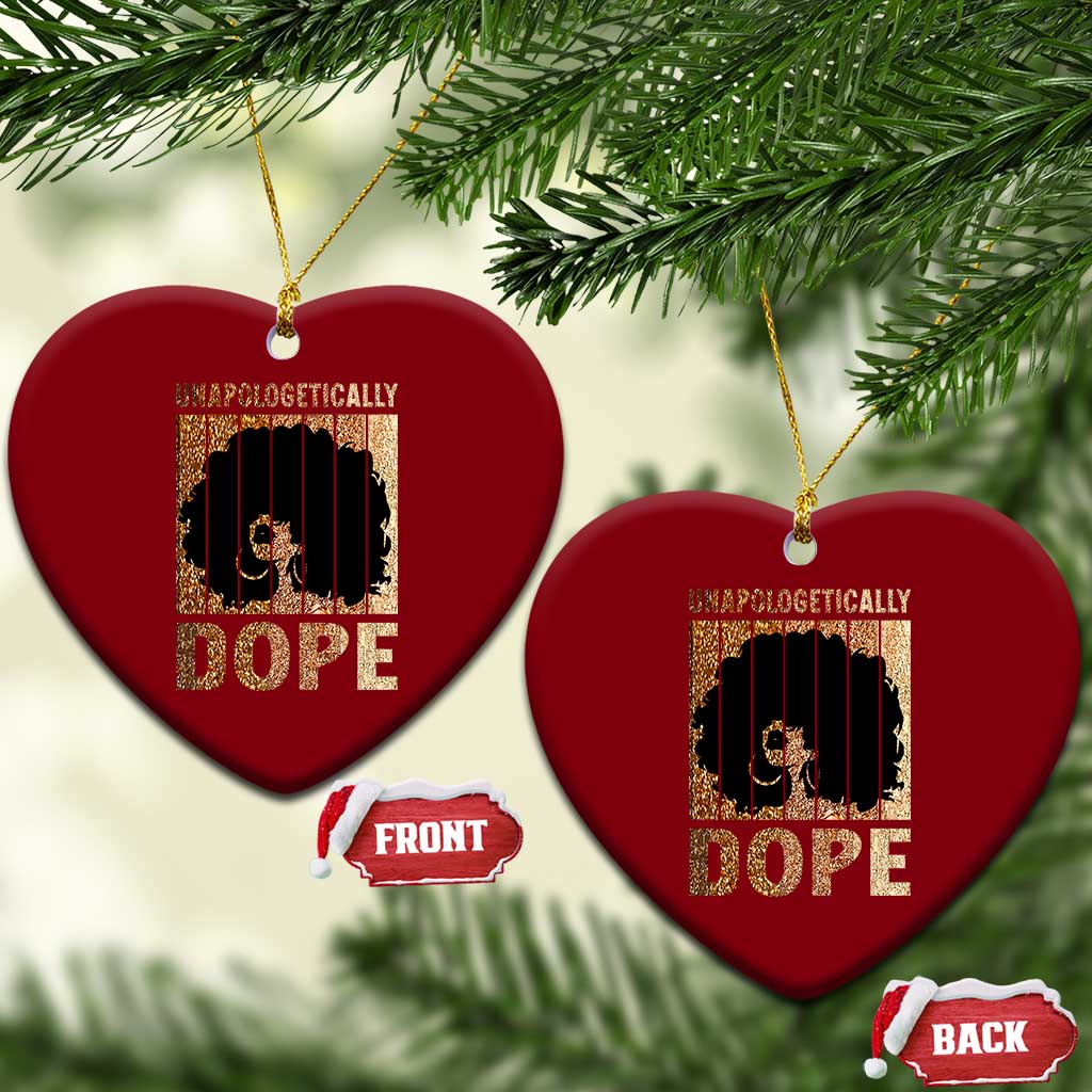 Melanin Queen Glitter Print Ceramic Ornament Unapologetically Dope - Wonder Print Shop