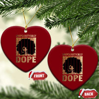 Melanin Queen Glitter Print Ceramic Ornament Unapologetically Dope - Wonder Print Shop