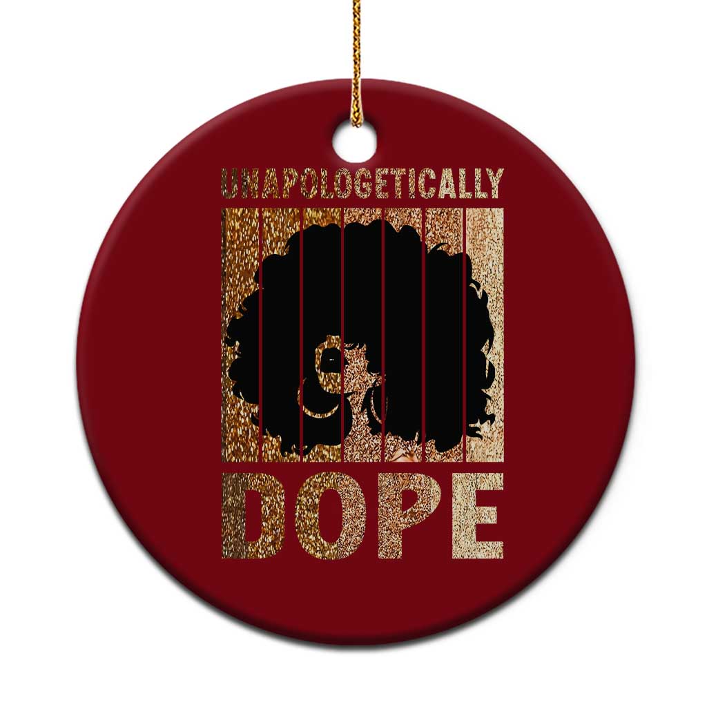 Melanin Queen Glitter Print Ceramic Ornament Unapologetically Dope - Wonder Print Shop