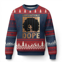 Melanin Queen Glitter Print Ugly Christmas Sweater Unapologetically Dope - Wonder Print Shop