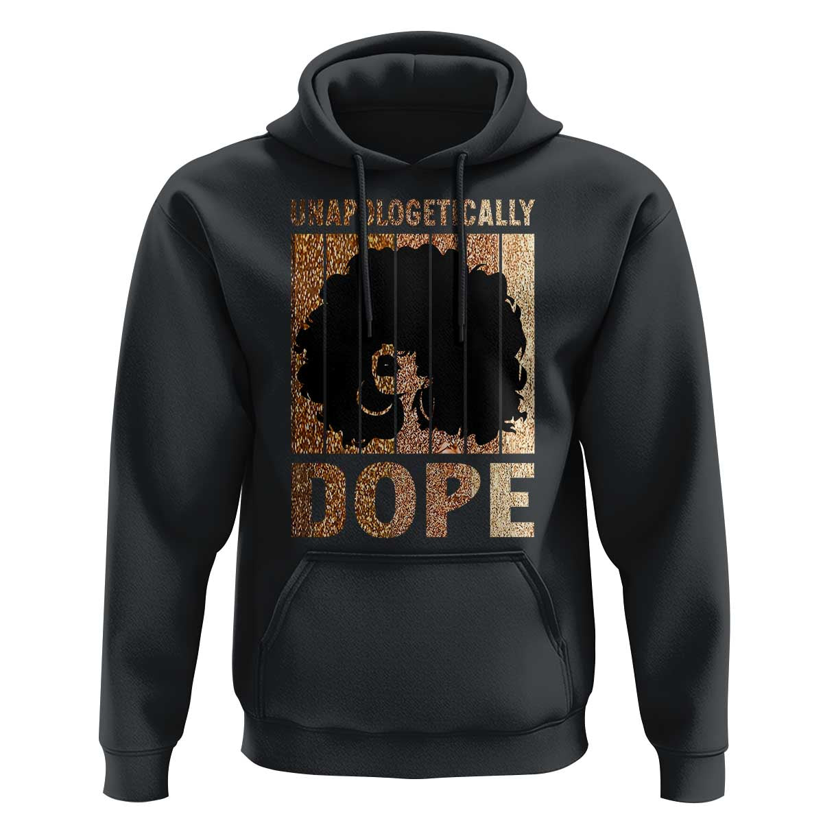 Melanin Queen Glitter Print Hoodie Unapologetically Dope - Wonder Print Shop