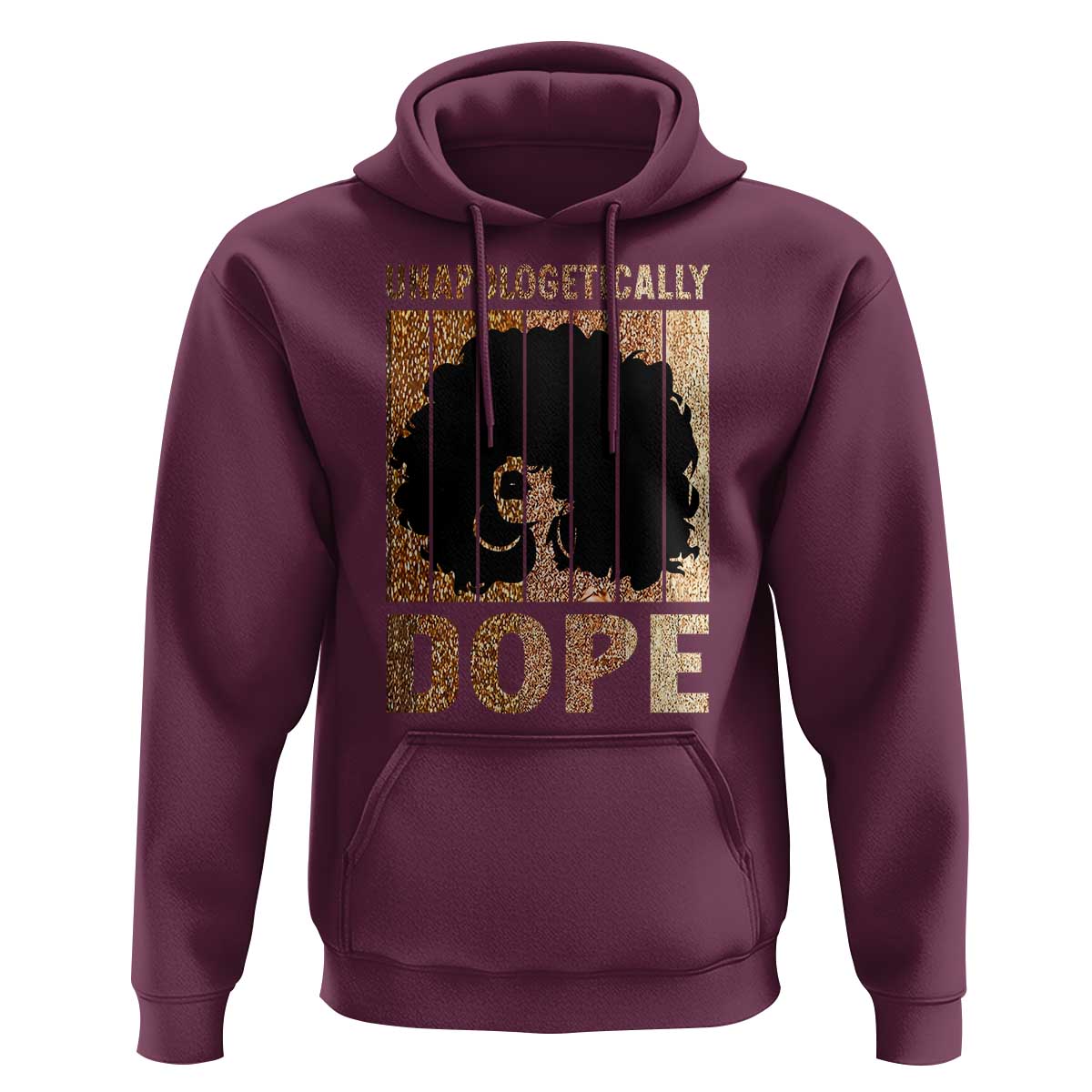Melanin Queen Glitter Print Hoodie Unapologetically Dope - Wonder Print Shop