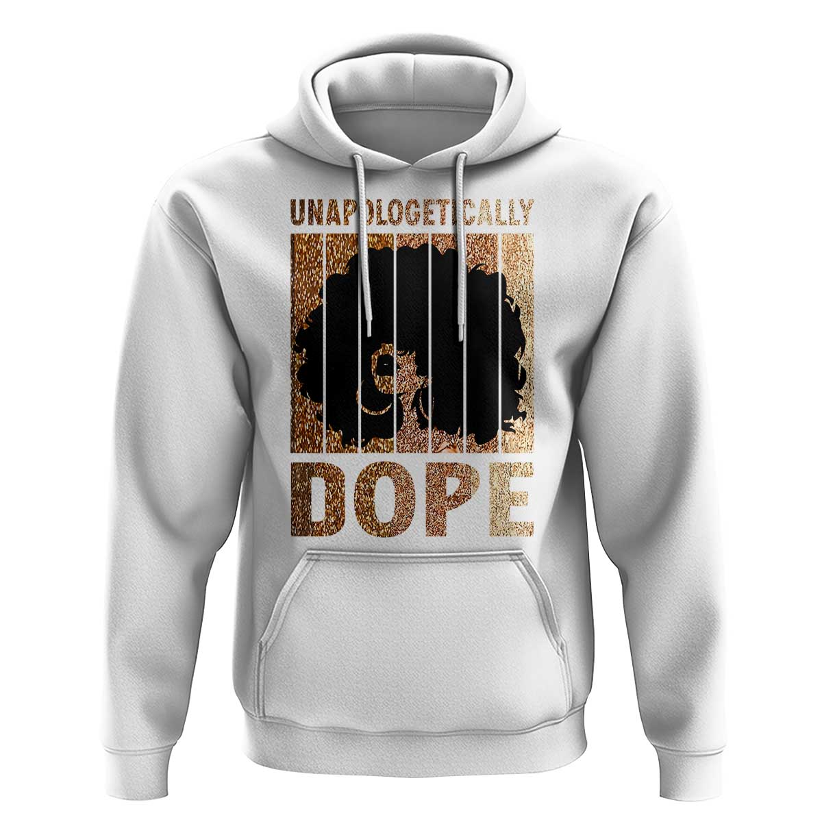 Melanin Queen Glitter Print Hoodie Unapologetically Dope - Wonder Print Shop