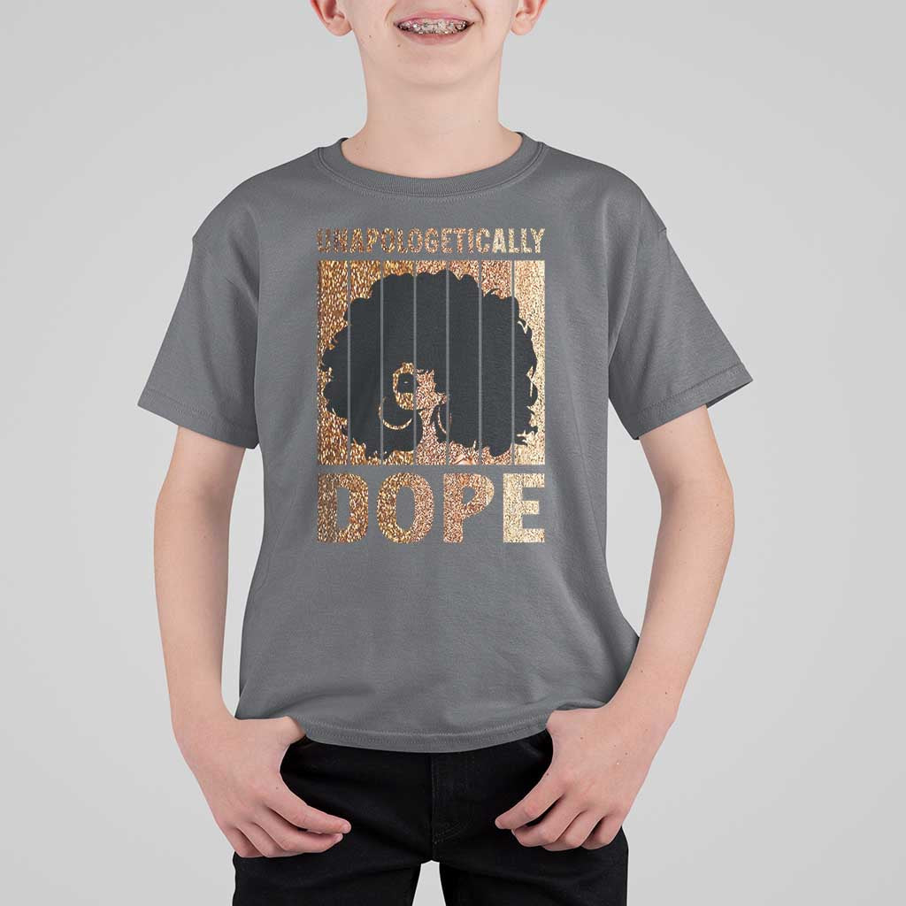 Melanin Queen Glitter Print T Shirt For Kid Unapologetically Dope - Wonder Print Shop