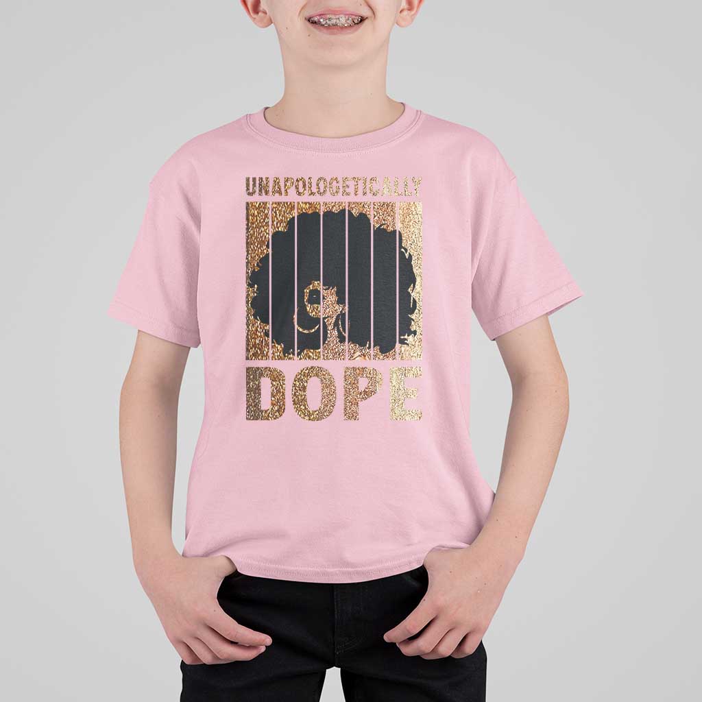 Melanin Queen Glitter Print T Shirt For Kid Unapologetically Dope - Wonder Print Shop