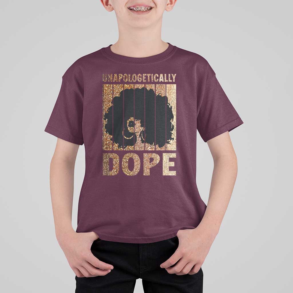 Melanin Queen Glitter Print T Shirt For Kid Unapologetically Dope - Wonder Print Shop