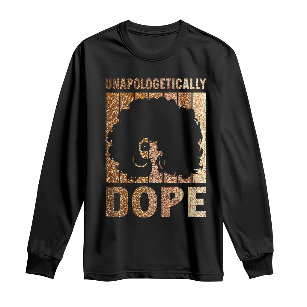 Melanin Queen Glitter Print Long Sleeve Shirt Unapologetically Dope - Wonder Print Shop