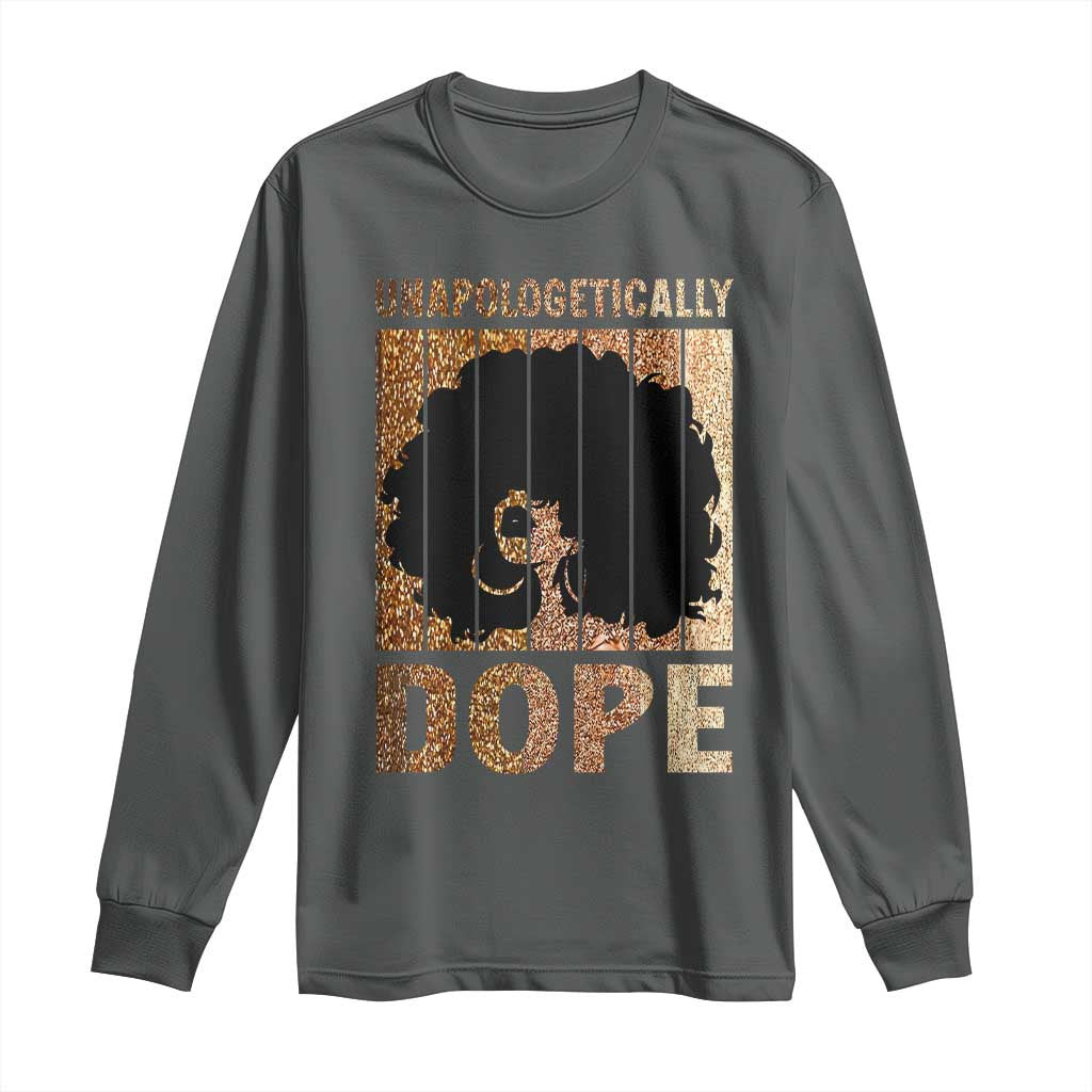 Melanin Queen Glitter Print Long Sleeve Shirt Unapologetically Dope - Wonder Print Shop