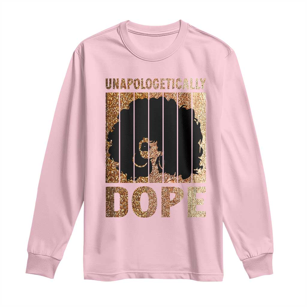 Melanin Queen Glitter Print Long Sleeve Shirt Unapologetically Dope - Wonder Print Shop