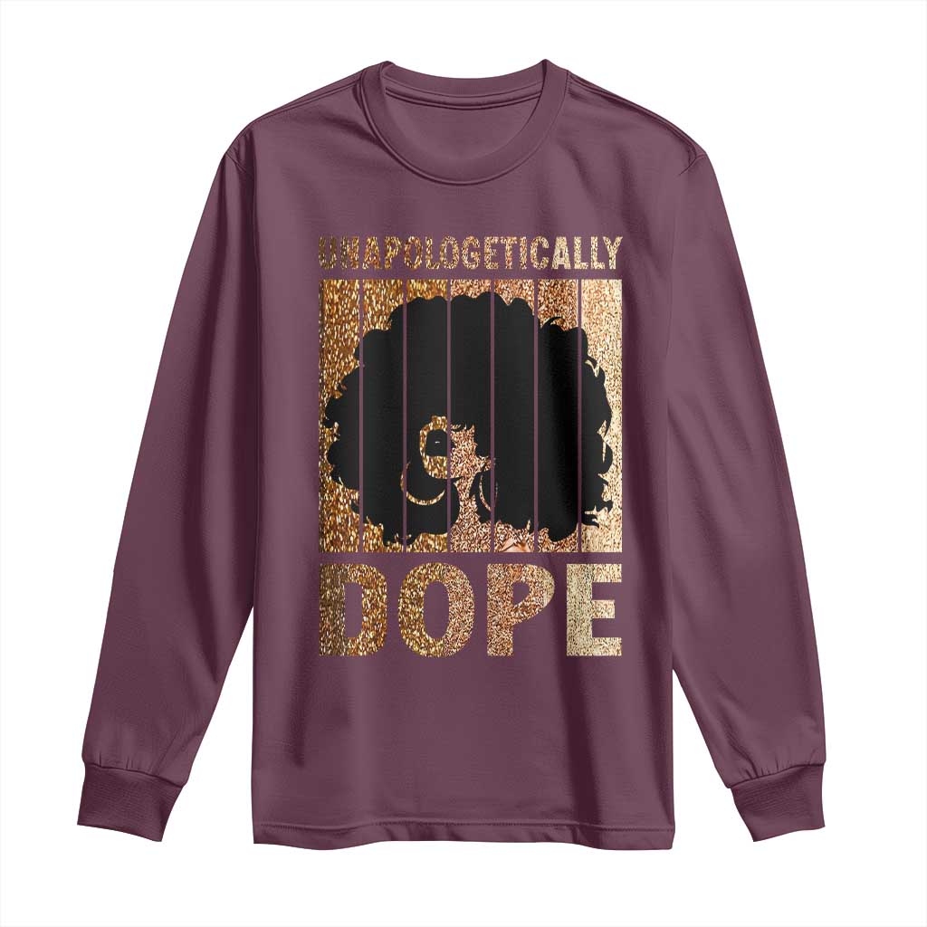 Melanin Queen Glitter Print Long Sleeve Shirt Unapologetically Dope - Wonder Print Shop