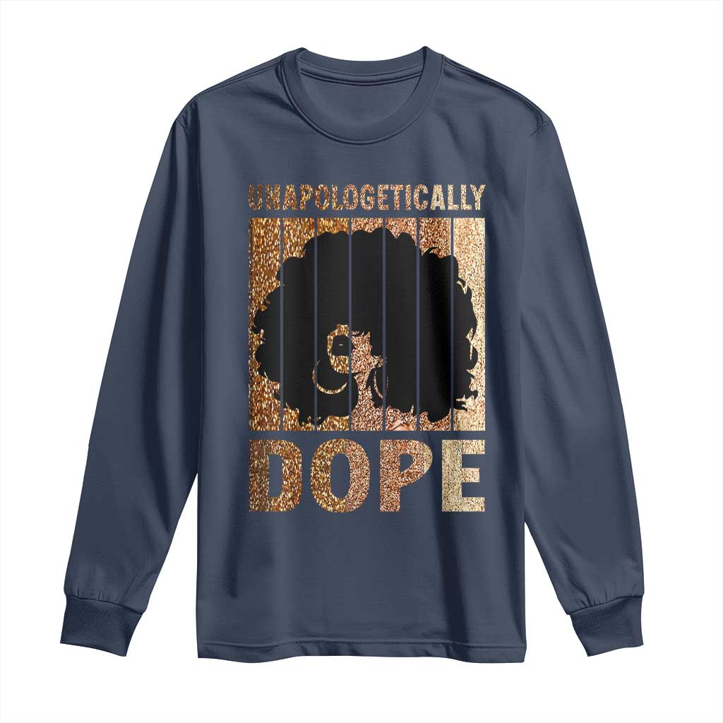 Melanin Queen Glitter Print Long Sleeve Shirt Unapologetically Dope - Wonder Print Shop