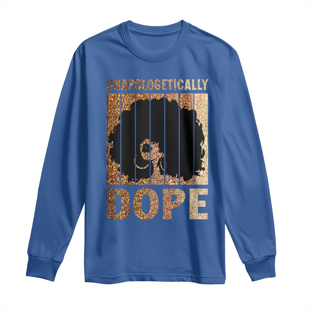 Melanin Queen Glitter Print Long Sleeve Shirt Unapologetically Dope - Wonder Print Shop