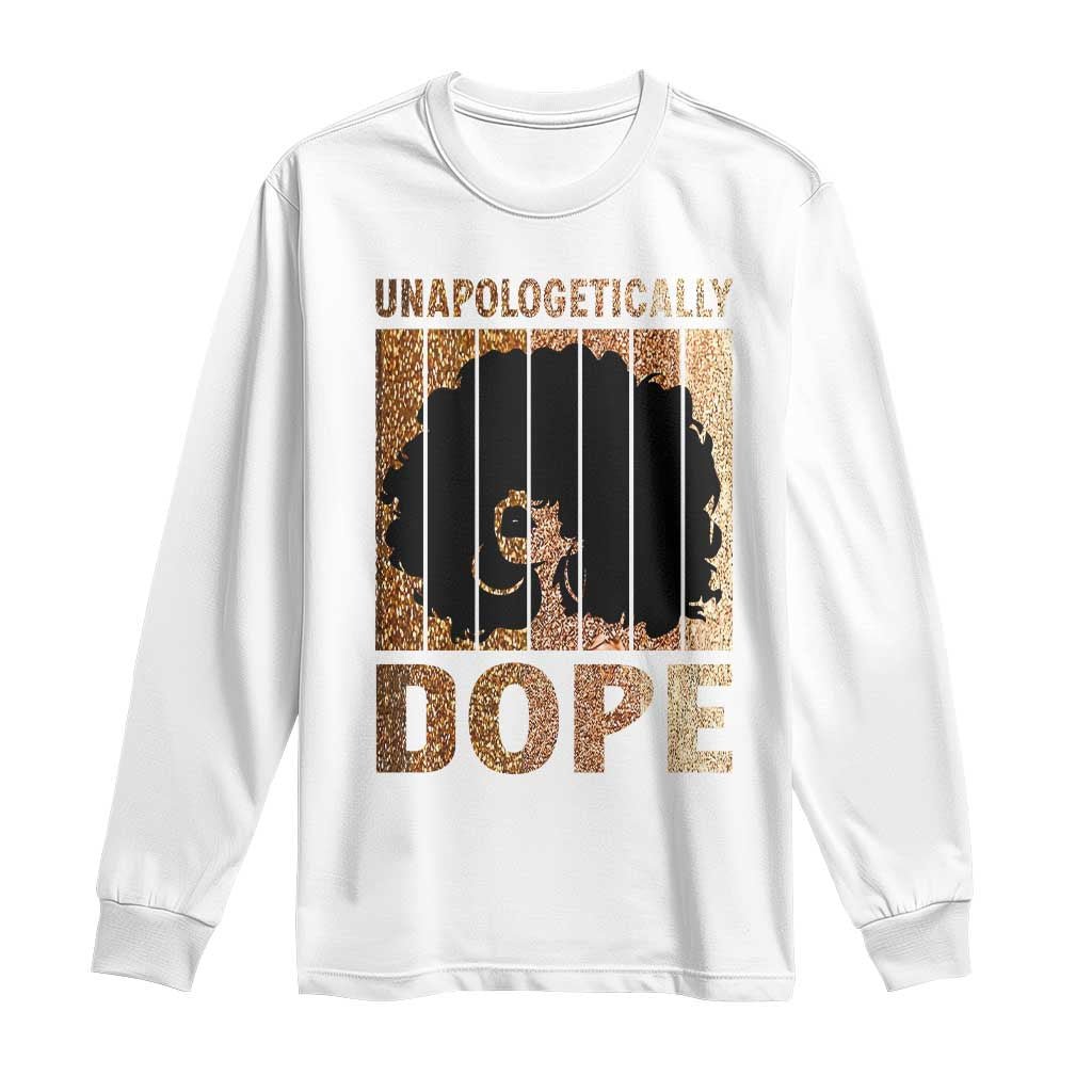 Melanin Queen Glitter Print Long Sleeve Shirt Unapologetically Dope - Wonder Print Shop