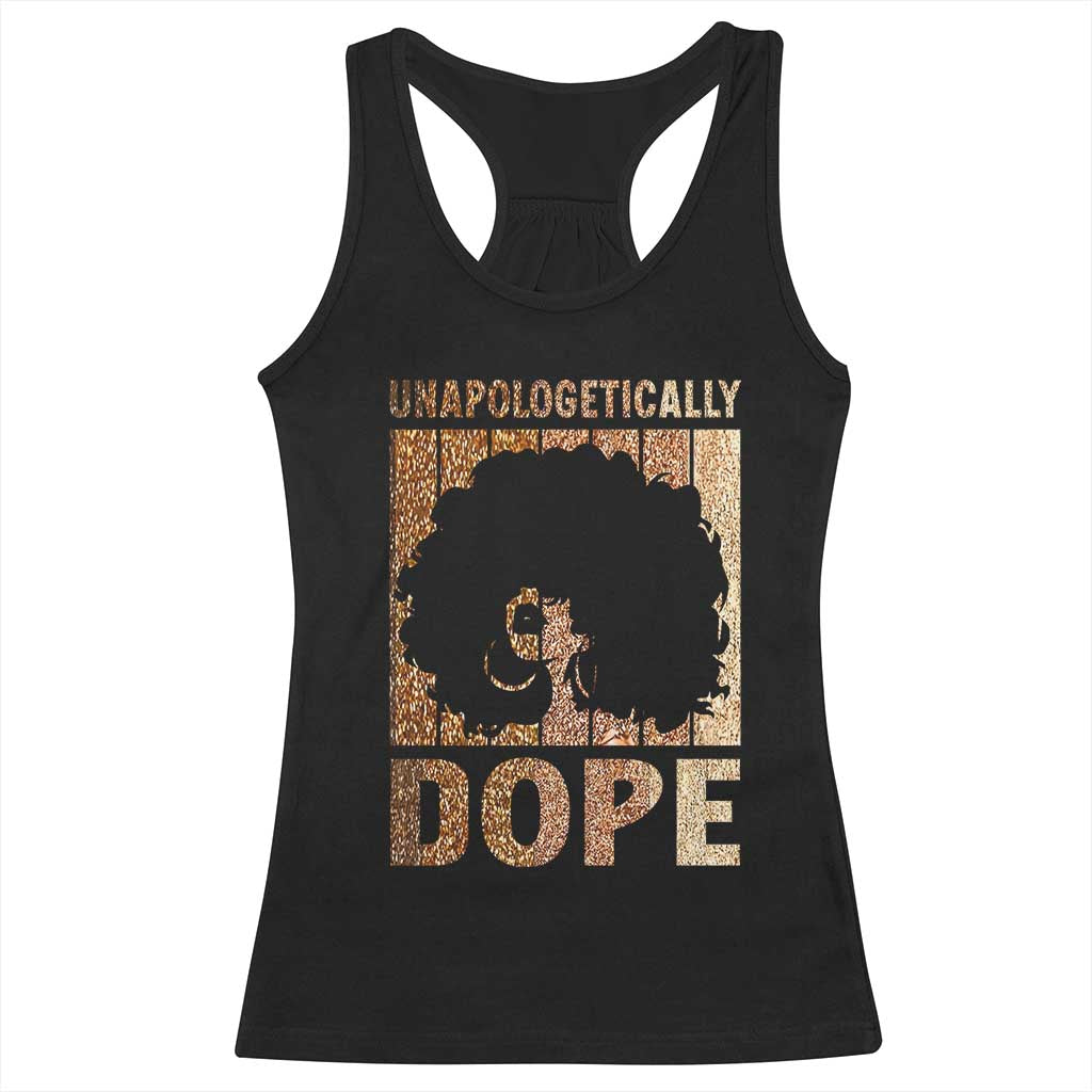Melanin Queen Glitter Print Racerback Tank Top Unapologetically Dope - Wonder Print Shop
