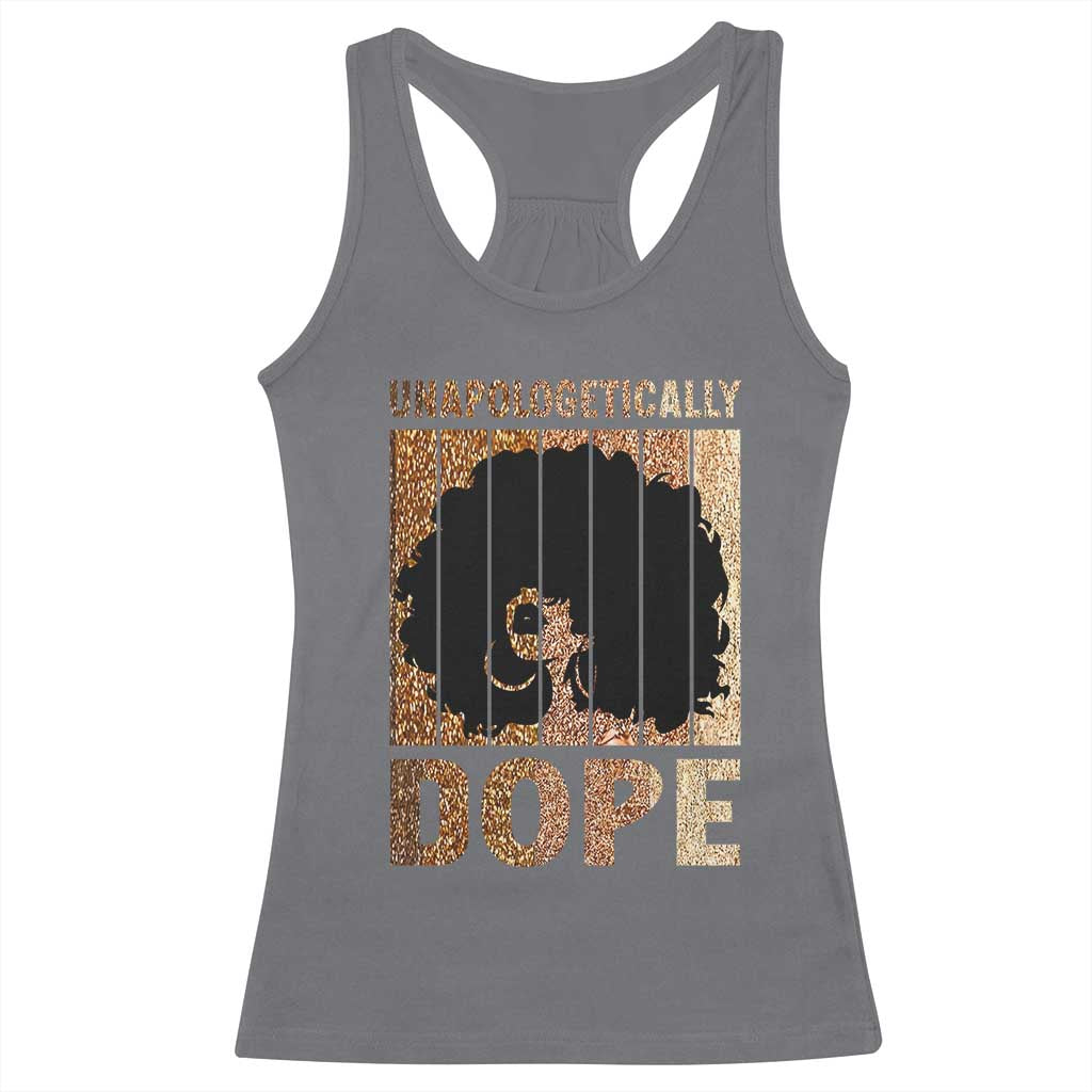 Melanin Queen Glitter Print Racerback Tank Top Unapologetically Dope - Wonder Print Shop
