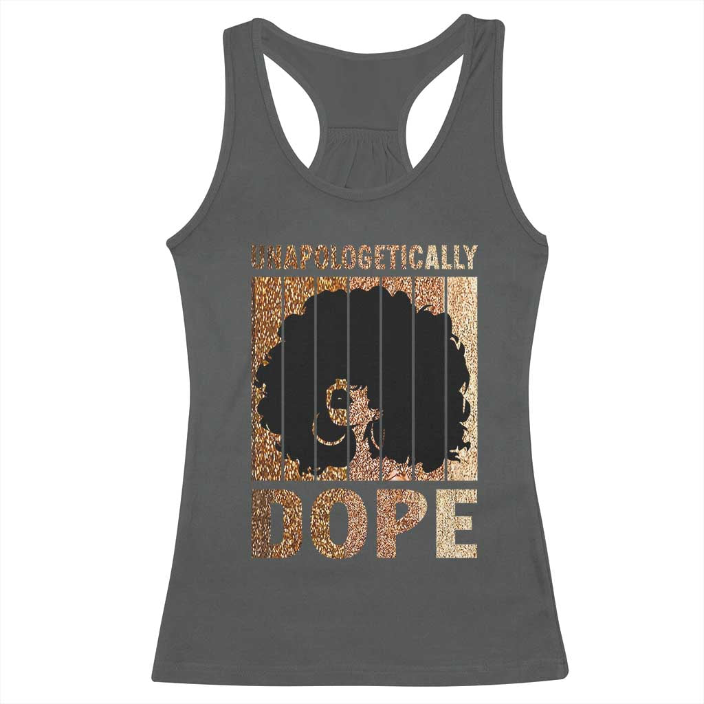 Melanin Queen Glitter Print Racerback Tank Top Unapologetically Dope - Wonder Print Shop