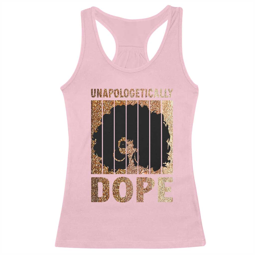 Melanin Queen Glitter Print Racerback Tank Top Unapologetically Dope - Wonder Print Shop