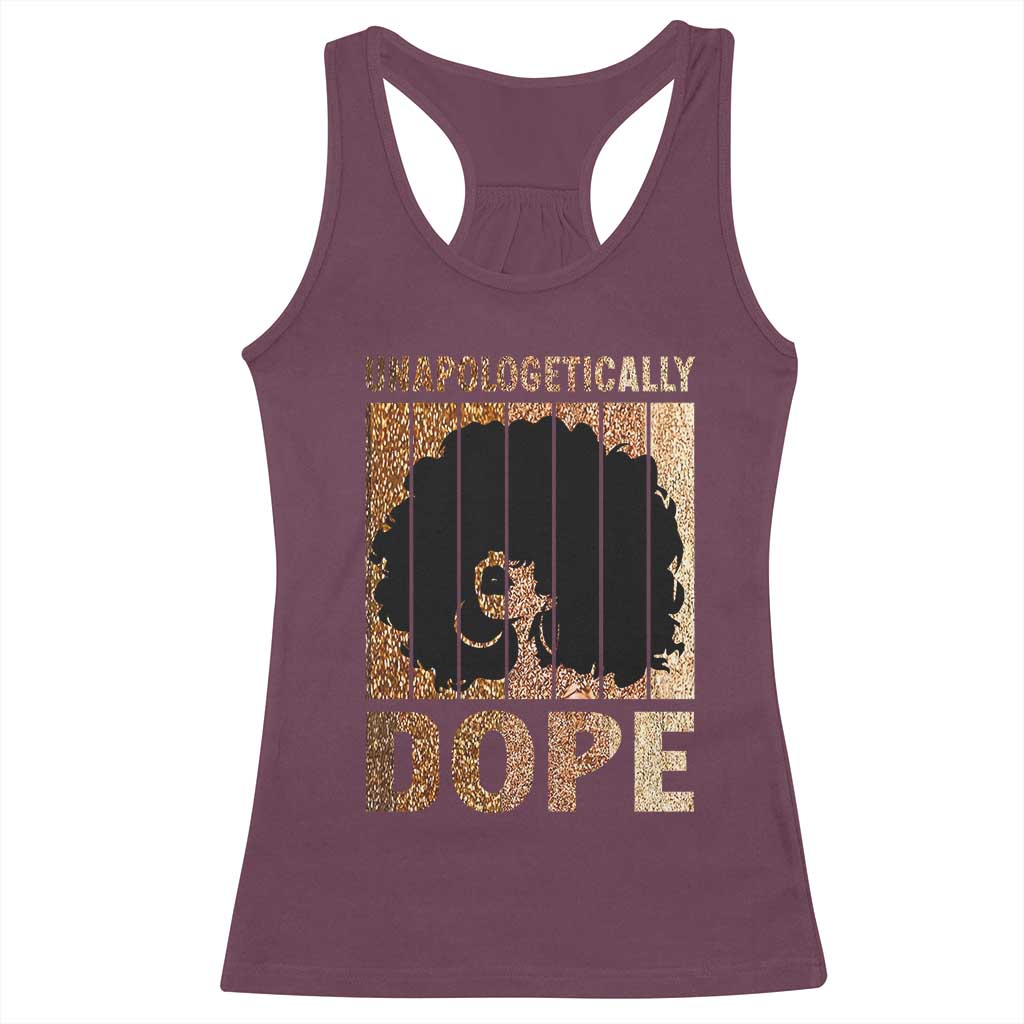 Melanin Queen Glitter Print Racerback Tank Top Unapologetically Dope - Wonder Print Shop
