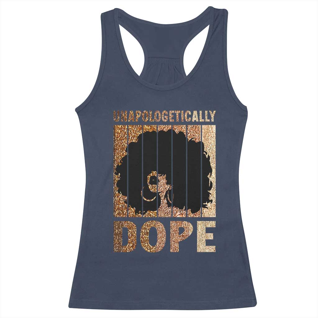 Melanin Queen Glitter Print Racerback Tank Top Unapologetically Dope - Wonder Print Shop