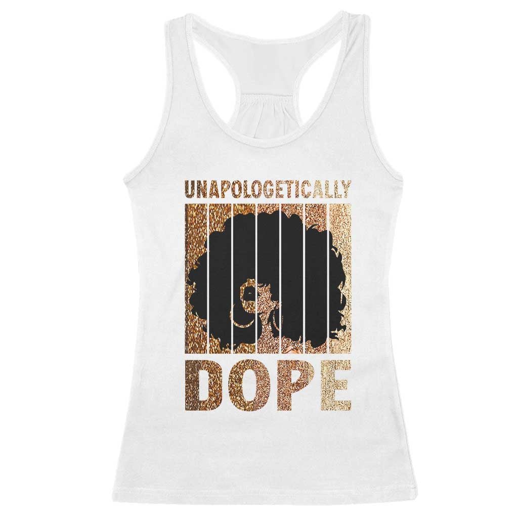 Melanin Queen Glitter Print Racerback Tank Top Unapologetically Dope - Wonder Print Shop