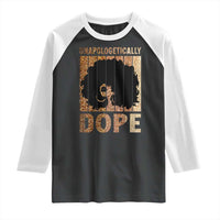 Melanin Queen Glitter Print Raglan Shirt Unapologetically Dope - Wonder Print Shop