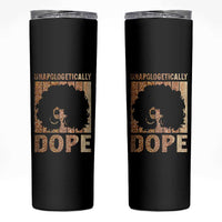 Melanin Queen Glitter Print Skinny Tumbler Unapologetically Dope - Wonder Print Shop