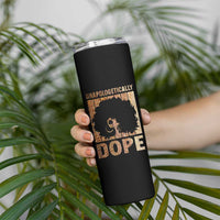 Melanin Queen Glitter Print Skinny Tumbler Unapologetically Dope - Wonder Print Shop