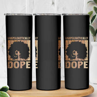 Melanin Queen Glitter Print Skinny Tumbler Unapologetically Dope - Wonder Print Shop