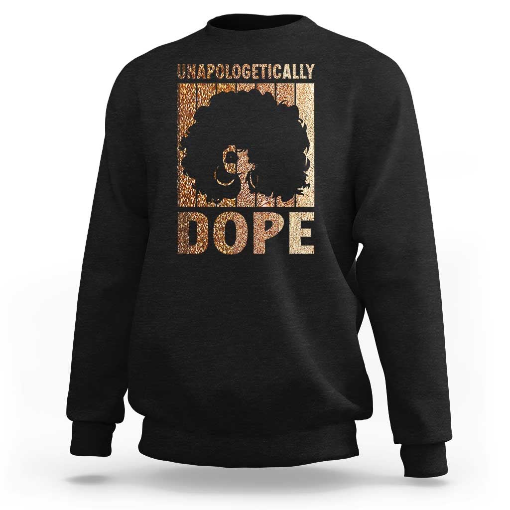 Melanin Queen Glitter Print Sweatshirt Unapologetically Dope - Wonder Print Shop