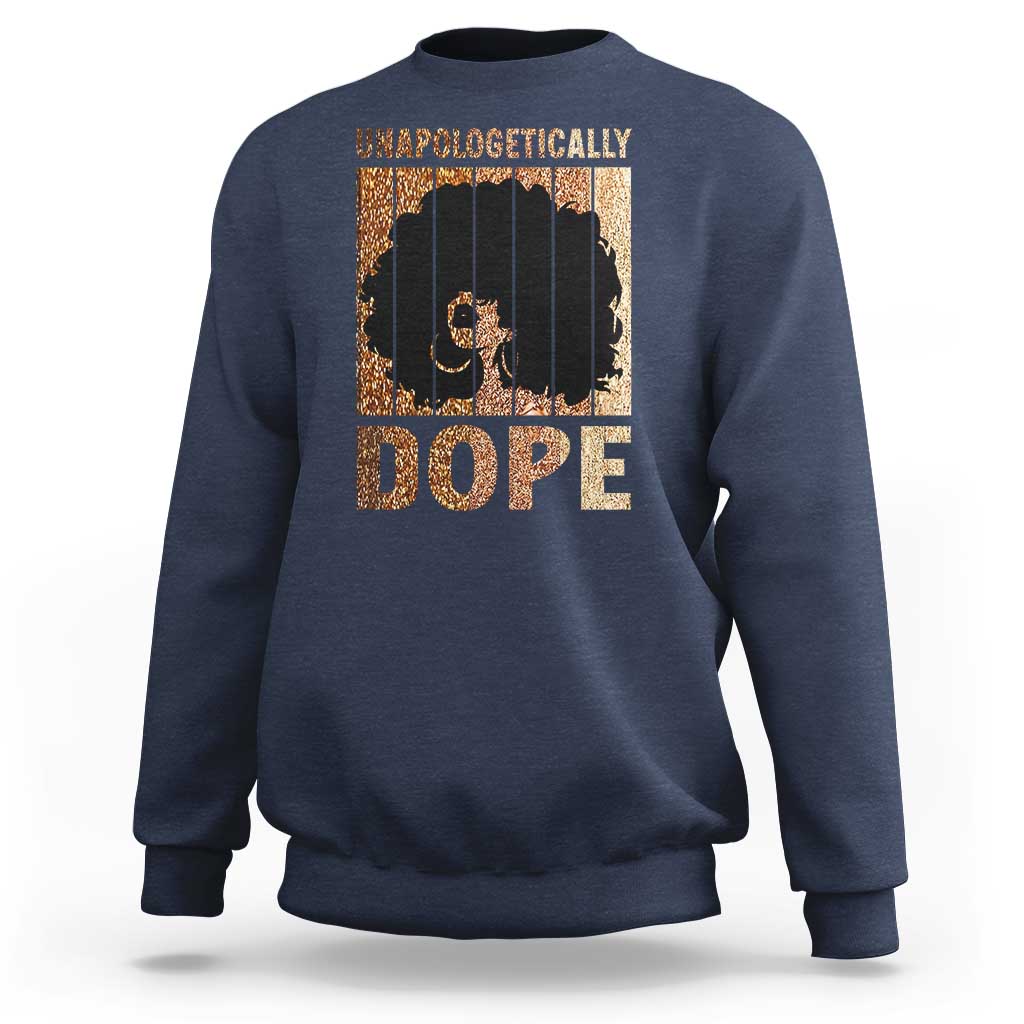 Melanin Queen Glitter Print Sweatshirt Unapologetically Dope - Wonder Print Shop