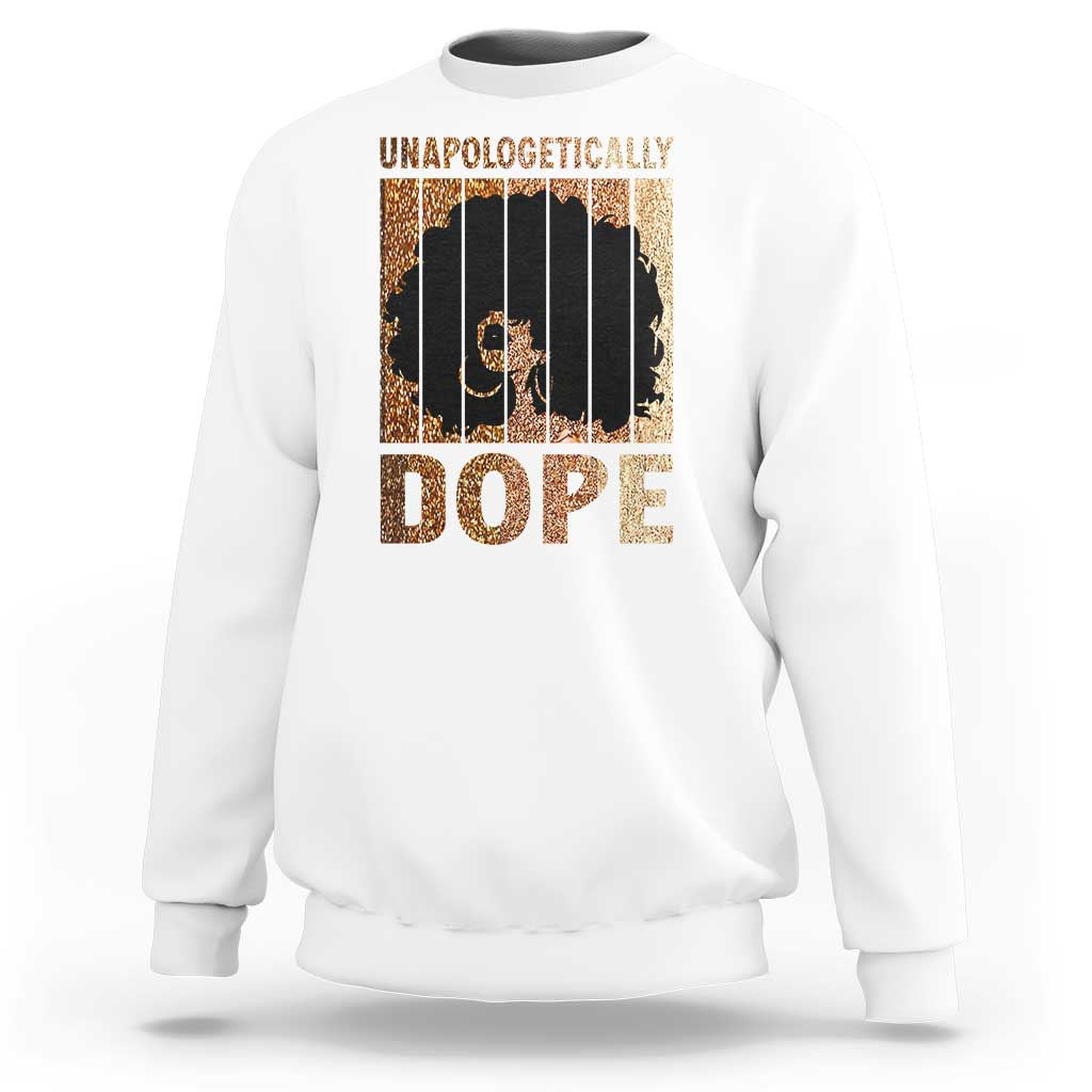 Melanin Queen Glitter Print Sweatshirt Unapologetically Dope - Wonder Print Shop