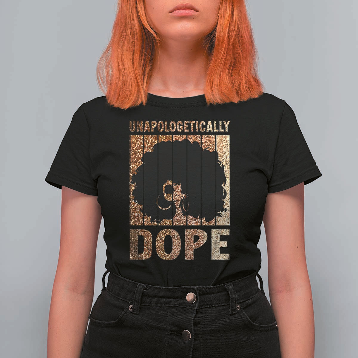 Melanin Queen Glitter Print T Shirt For Women Unapologetically Dope - Wonder Print Shop