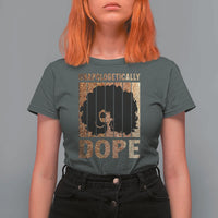 Melanin Queen Glitter Print T Shirt For Women Unapologetically Dope - Wonder Print Shop