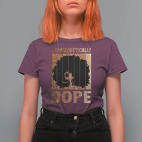 Melanin Queen Glitter Print T Shirt For Women Unapologetically Dope - Wonder Print Shop